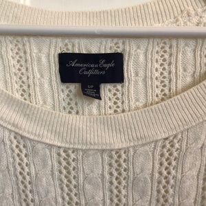Cream American eagle knit sweater